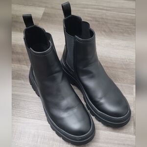 Mens Zara Black Chelsea Boots Sz 9.5